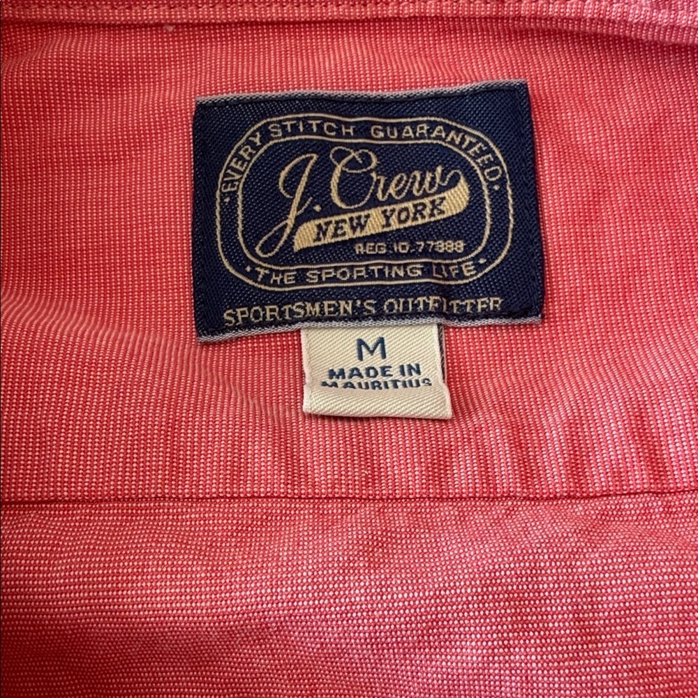 J. Crew Men's Coral Button-Down Shirt - Picture 2 of 5